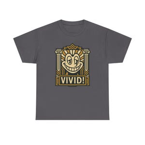 ワープド・グリン・マスコットTシャツ、ネオポップアートグラフィックシャツ、アールデコ、ほぼ大人向け 画像 8