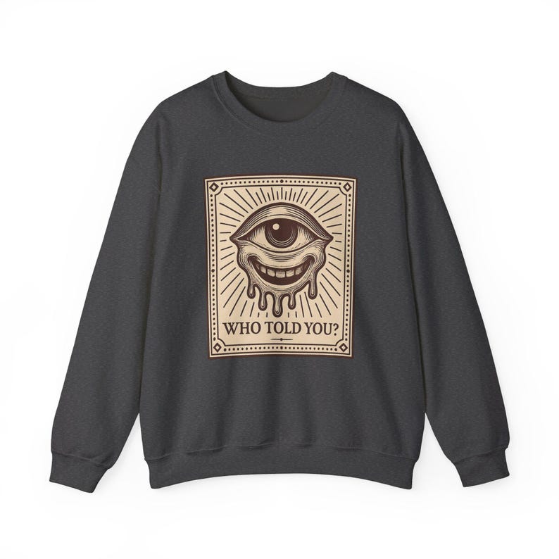 Neo Pop Maskottchen Sweatshirt, Verzogenes Grinsen Shirt, Kapuzenpullover mit tropfendem Gesicht, Geschenk für Kunstliebhaber, fast für Erwachsene Co Bild 5
