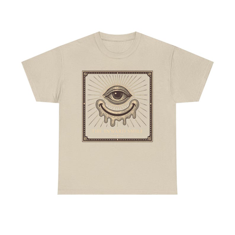 Verzerrtes Grinsen Maskottchen T-Shirt, Retro Cartoon Stil, Vintage Volkskunst inspiriertes T-Shirt Bild 5