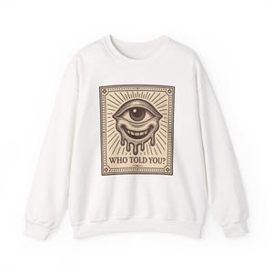 Neo Pop Maskottchen Sweatshirt, Verzogenes Grinsen Shirt, Kapuzenpullover mit tropfendem Gesicht, Geschenk für Kunstliebhaber, fast für Erwachsene Co Bild 1
