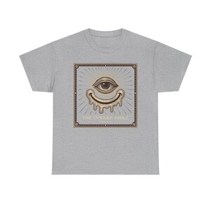 Verzerrtes Grinsen Maskottchen T-Shirt, Retro Cartoon Stil, Vintage Volkskunst inspiriertes T-Shirt Bild 6