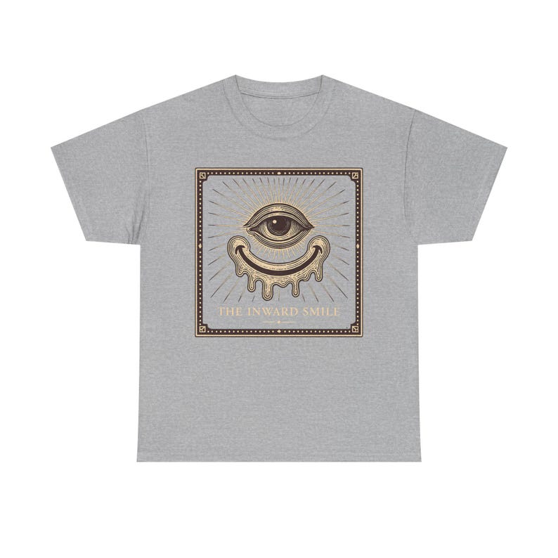 Verzerrtes Grinsen Maskottchen T-Shirt, Retro Cartoon Stil, Vintage Volkskunst inspiriertes T-Shirt Bild 6