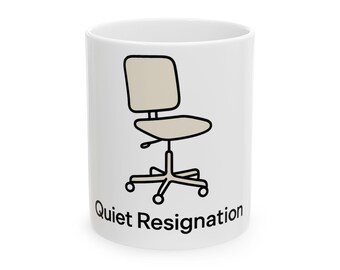 Burnout Humor Tasse - Bürostuhl Line Art - Corporate Escape Kaffeetasse