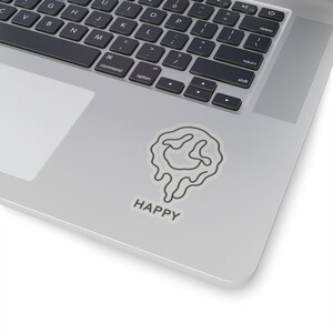 Warpy Happy Face Aufkleber, Neo-Pop Art, Urban Streetwear, kreatives Geschenk Bild 8