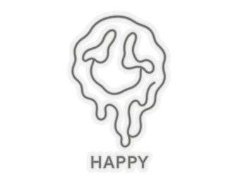 Warpy Happy Face Aufkleber, Neo-Pop Art, Urban Streetwear, kreatives Geschenk