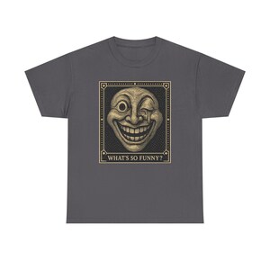 Warped Grin Shirt, Neo Pop Mascot Tee, Funny Gift for Him, Happy Face Art, Almost Adult Co image 8