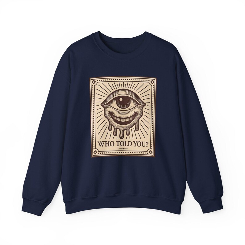 Neo Pop Maskottchen Sweatshirt, Verzogenes Grinsen Shirt, Kapuzenpullover mit tropfendem Gesicht, Geschenk für Kunstliebhaber, fast für Erwachsene Co Bild 6