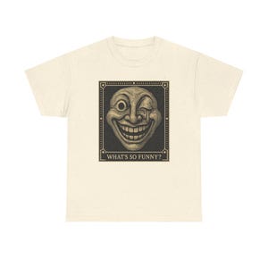 Warped Grin Shirt, Neo Pop Mascot Tee, Funny Gift for Him, Happy Face Art, Almost Adult Co image 7