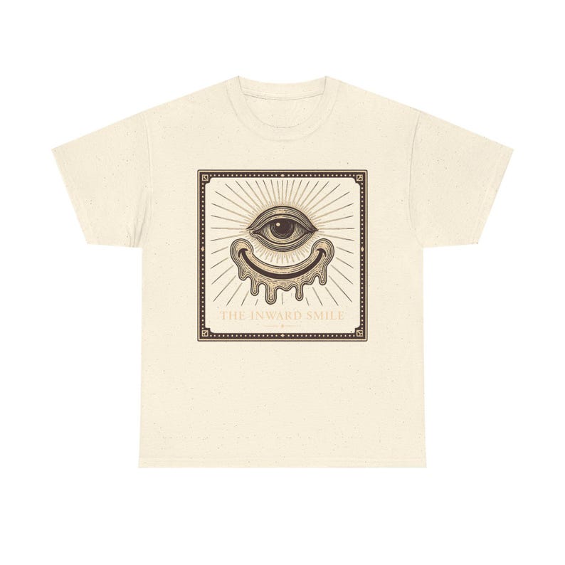 Verzerrtes Grinsen Maskottchen T-Shirt, Retro Cartoon Stil, Vintage Volkskunst inspiriertes T-Shirt Bild 7