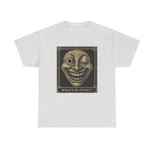 Warped Grin Shirt, Neo Pop Mascot Tee, Funny Gift for Him, Happy Face Art, Almost Adult Co image 2