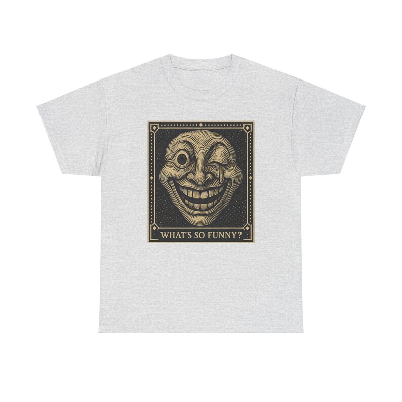 Warped Grin Shirt, Neo Pop Mascot Tee, Funny Gift for Him, Happy Face Art, Almost Adult Co image 2