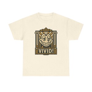 ワープド・グリン・マスコットTシャツ、ネオポップアートグラフィックシャツ、アールデコ、ほぼ大人向け 画像 7