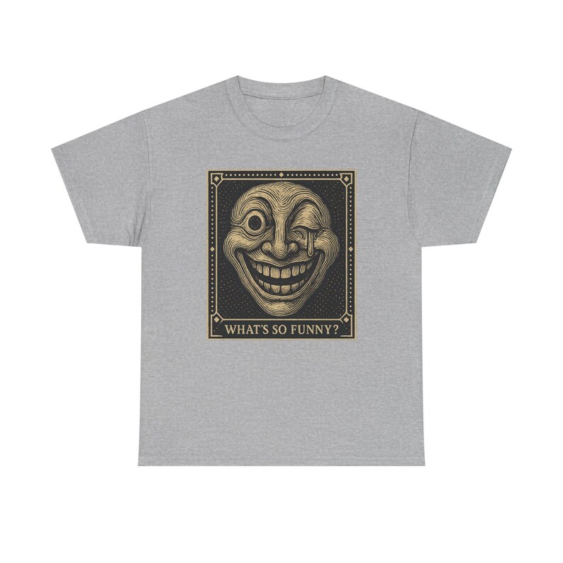 Warped Grin Shirt, Neo Pop Mascot Tee, Funny Gift for Him, Happy Face Art, Almost Adult Co image 6
