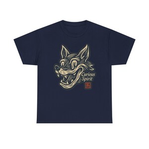 Camiseta con mascota de zorro sonriente distorsionada, camiseta de arte pop neo, estilo de dibujos animados vintage. imagen 9
