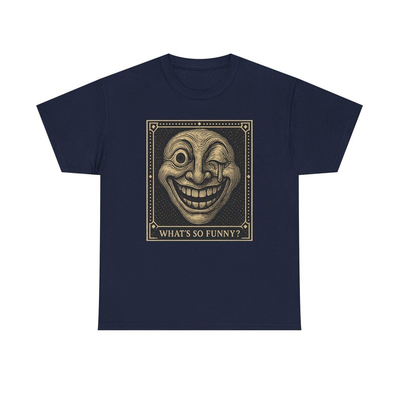 Warped Grin Shirt, Neo Pop Mascot Tee, Funny Gift for Him, Happy Face Art, Almost Adult Co image 9