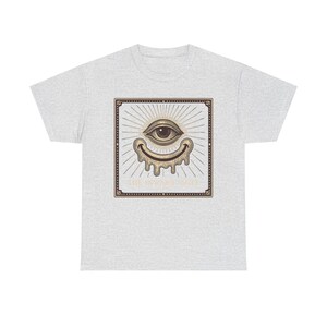 Verzerrtes Grinsen Maskottchen T-Shirt, Retro Cartoon Stil, Vintage Volkskunst inspiriertes T-Shirt Bild 2
