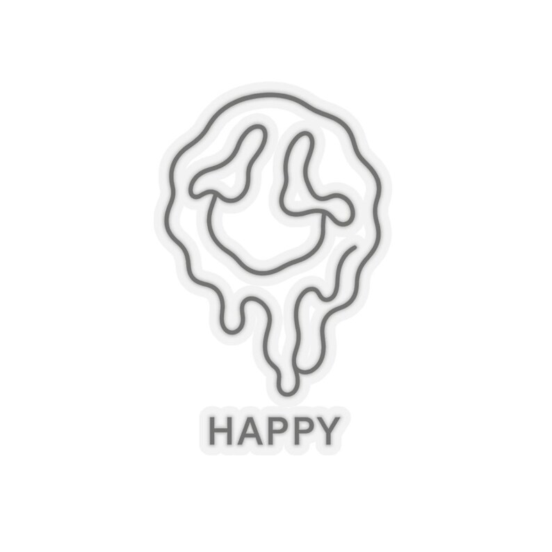 Warpy Happy Face Aufkleber, Neo-Pop Art, Urban Streetwear, kreatives Geschenk Bild 7