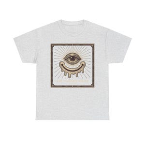 Verzerrtes Grinsen Maskottchen T-Shirt, Retro Cartoon Stil, Vintage Volkskunst inspiriertes T-Shirt Bild 3