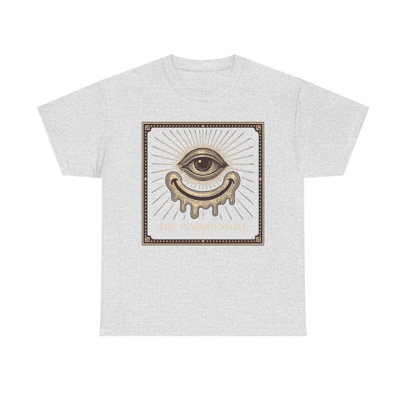 Verzerrtes Grinsen Maskottchen T-Shirt, Retro Cartoon Stil, Vintage Volkskunst inspiriertes T-Shirt Bild 3