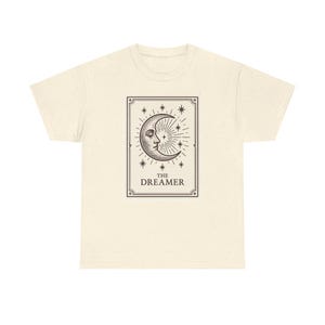 Camiseta Neo-Pop Tarot Luna, Ropa urbana con diseño de personajes imagen 7