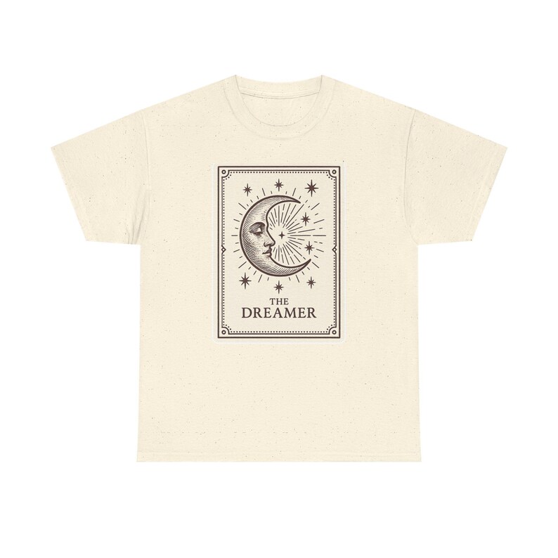 Camiseta Neo-Pop Tarot Luna, Ropa urbana con diseño de personajes imagen 7