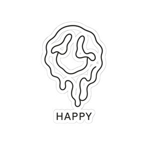 Warpy Happy Face Aufkleber, Neo-Pop Art, Urban Streetwear, kreatives Geschenk Bild 16