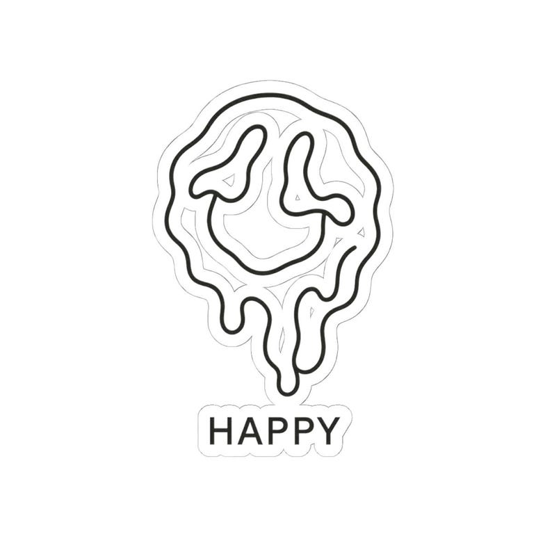 Warpy Happy Face Aufkleber, Neo-Pop Art, Urban Streetwear, kreatives Geschenk Bild 16