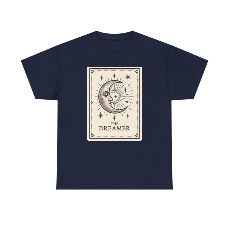 Camiseta Neo-Pop Tarot Luna, Ropa urbana con diseño de personajes imagen 9