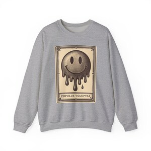 Warped Happy Face Sweatshirt, Neo-Pop T-Shirt, Urban Streetwear, Gift for Him, Modern Art Apparel image 4