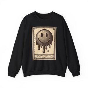 Warped Happy Face Sweatshirt, Neo-Pop T-Shirt, Urban Streetwear, Gift for Him, Modern Art Apparel image 2