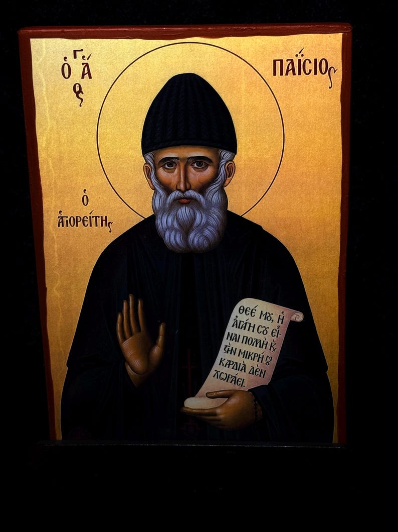 St Paisios of Mount Athos Orthodox Icon (V3) — 7.25” X 5” - Etsy Australia