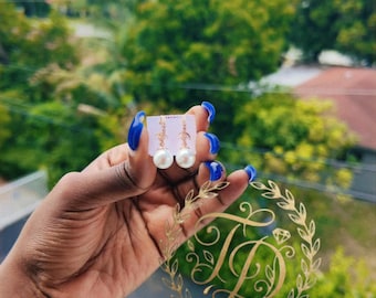 Fanm Perle (“Pearl Woman”) Earrings | 18K Gold-Filled Elegance