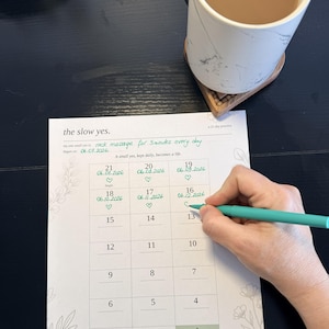 21 Day Habit Challenge Printable, New Habit Tracker, Slow Living Minimalist Chart, Intentional Self Care PDF, Instant Download image 1
