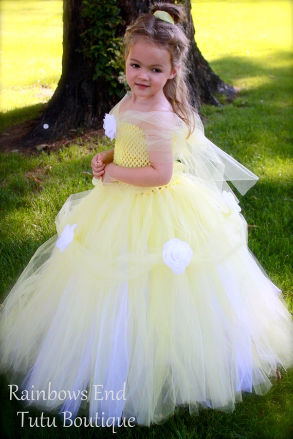 beauty and the beast flower girl dresses