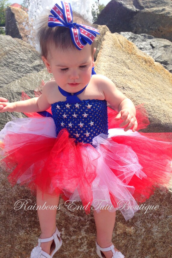 Star Spangled small crochet top pet tutu