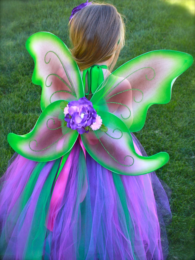 Woodland Fairy Tutu Dress With Large Fairy Wings 3t 4t 5t6 | Etsy