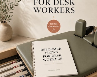 Reformer Pilates Class Plans, Desk Worker Posture Correction Bundle (Digital Download)