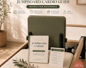 Reformer Jumpboard Cardio Guide, Jumpboard Pilates Class Interval Method for Instructors, Cardio Reformer Workout Lesson Plan PDF