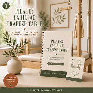 Handleiding voor het programmeren van de Pilates Cadillac Trapeze Table, naslagwerk voor instructeurs (PDF)