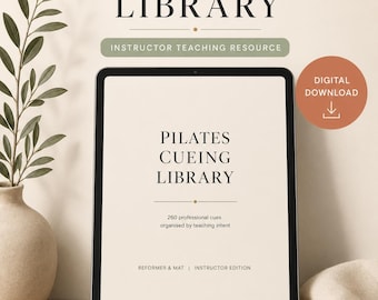 Pilates Cueing Library, 260 Cues for Reformer Mat Instructors (Digital Download)