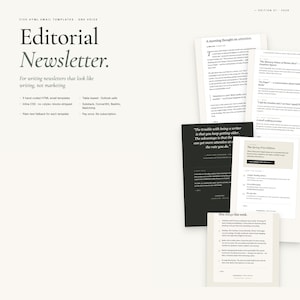HTML Email Newsletter Templates Kit | 5 Styles, Substack, ConvertKit, Beehiiv, Mailchimp