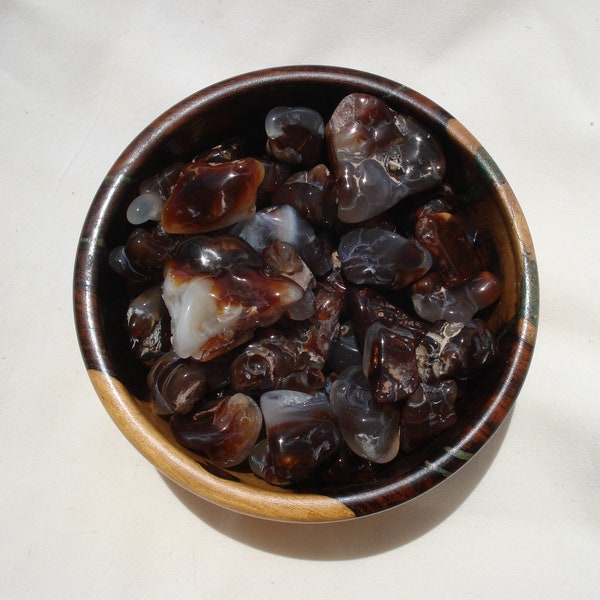 Fire Agate Stones, 10 Tumble-Polished Gemstones, Mineral Specimen