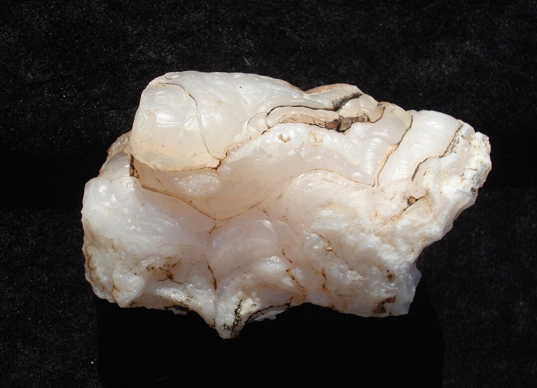 White Botryoidal Chalcedony Stone With Crystals, Raw Arizona Gemstone ...