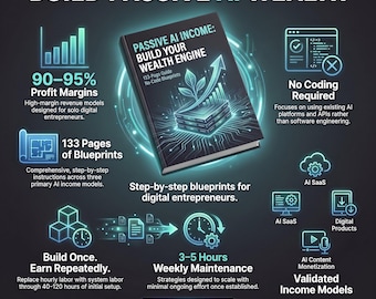 AI Passive Income Ebook | Make Money With AI 2026 | No Code Income Guide | Digital Product Strategy | Instant PDF Download