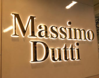 3D-beleuchtetes Metallschild, benutzerdefiniertes beleuchtetes Business-Logo-Zeichen, LED-beleuchtetes Wandlogo, Beschilderung für die Bürorezeption, Schaufenster-Branding-Zeichen
