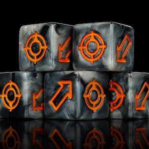 Scatter Die | Iron Slag | Tabletop Wargaming Premium Dice Set | Sci-fi and Fantasy Specialty Dice | Old Fantasy