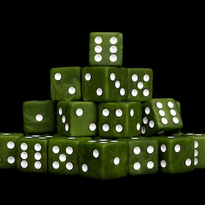 Universal - Olive Drab | Tabletop Wargaming Premium Dice Set | Sci-fi and Fantasy | Generic Six Sided D6