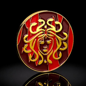 Pièce du baron™ de 40 mm | Méduse | Pièce de défi | Jeton en métal premium Wargaming sur table | Science-fiction et fantastique