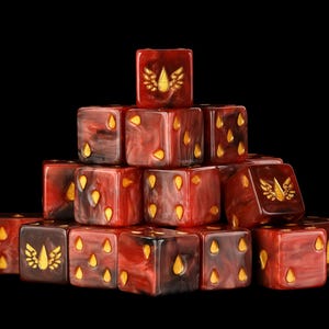 Gota de Sangue | Conjunto de Dados Premium para Jogos de Guerra de Mesa | Ficção Científica e Fantasia