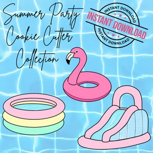 Summer Party Cookie Cutter Collection | Beach Bag STL File (Digital Download)